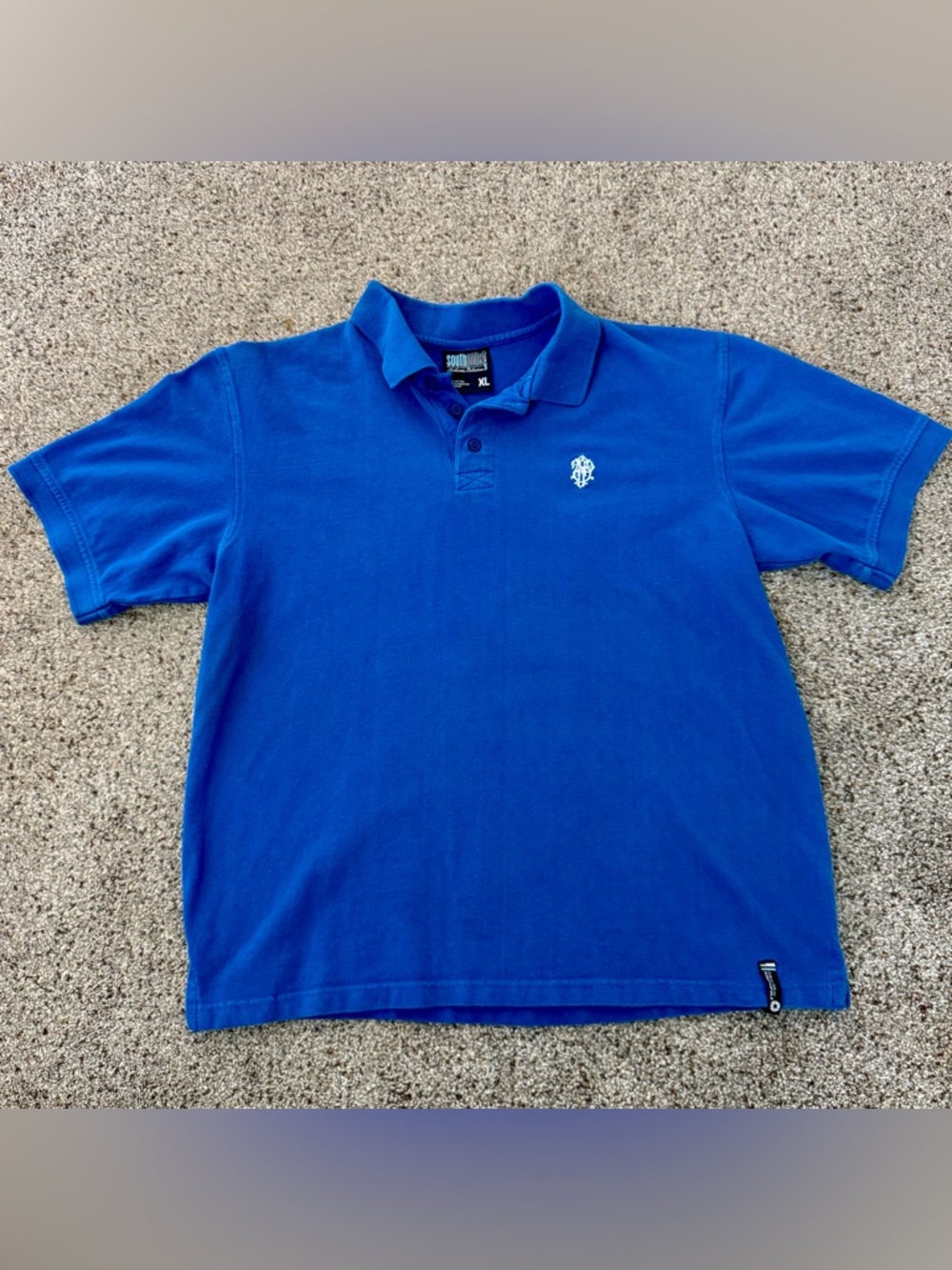 South Pole Men's Royal Blue Polo Shirt with Embroidered Logo
